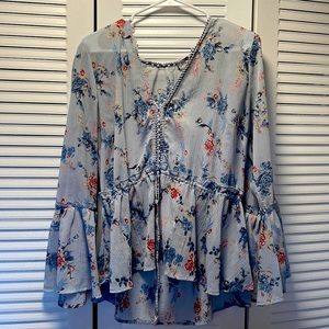 Vintage 70 style Sheer Blouse